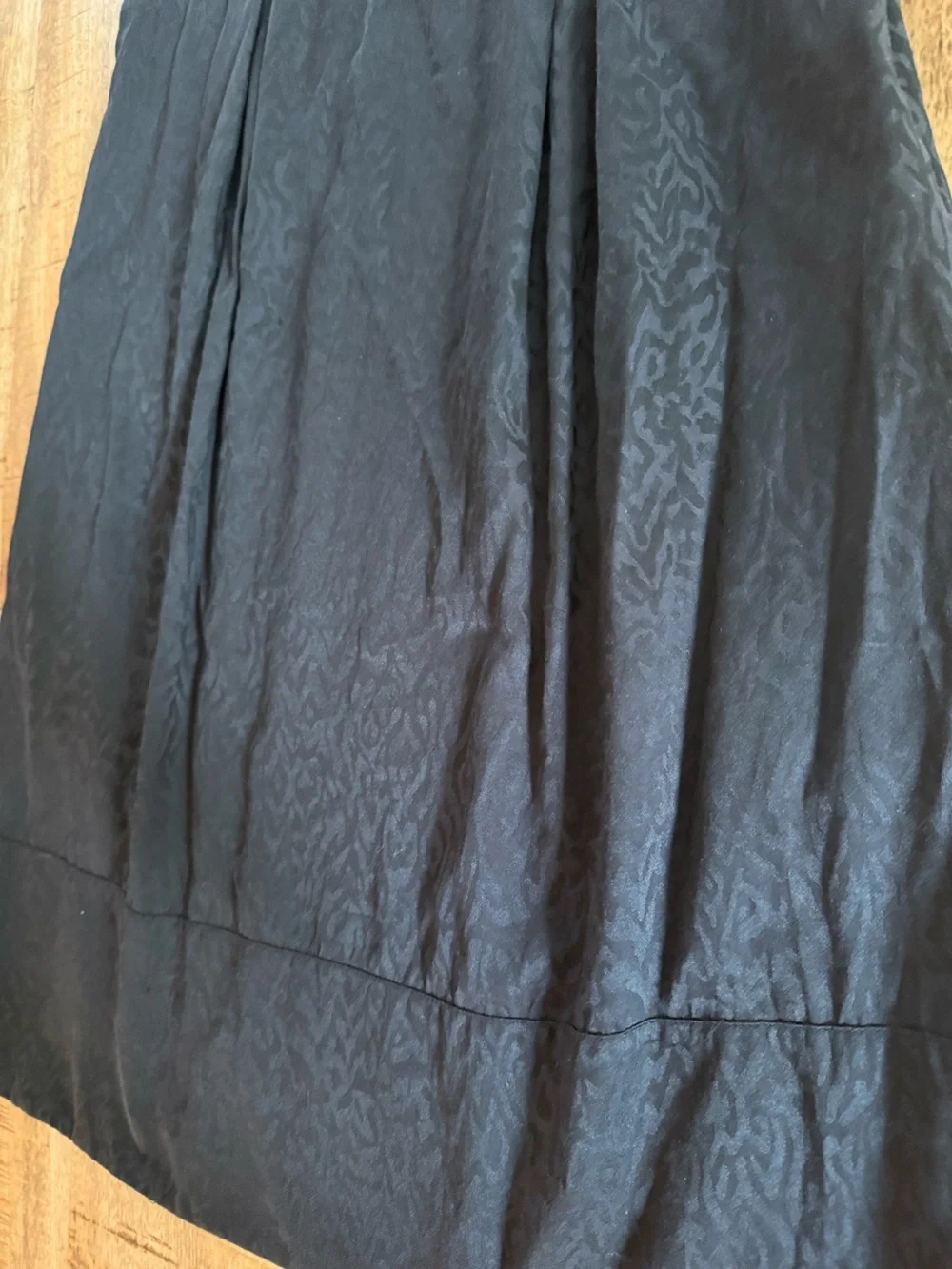 White House Black Market Black Textured Asymmetrical Dress
